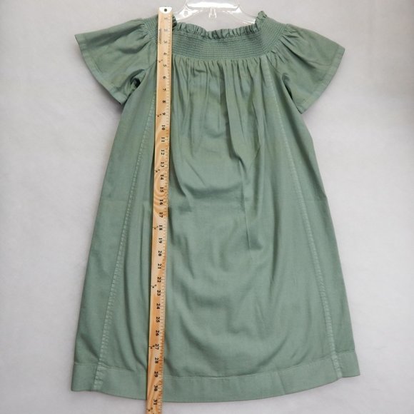 Vineyard Vines Smocked Dress Size S Short Sleeve Mini Womens Olive Green - Picture 3 of 8